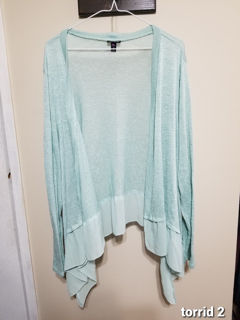 torrid Mint Green Open-Front Lightweight Knit Cardigan 2X Plus